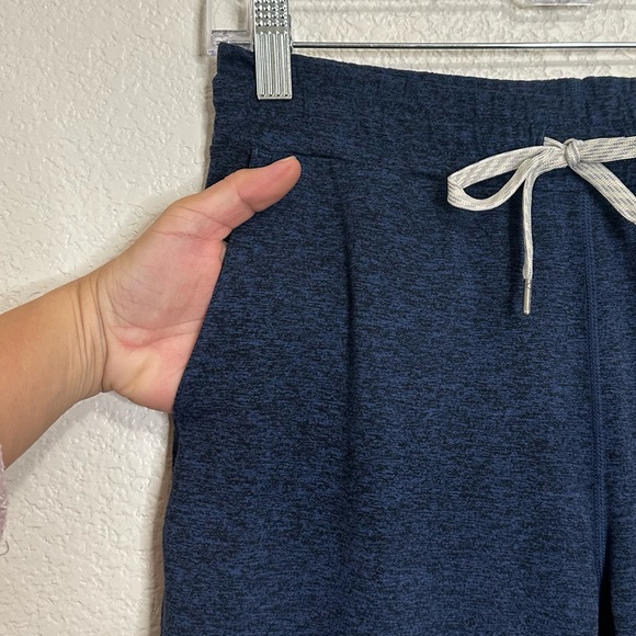 Vouri Athleisure Navy Blue Marled Stretchy Knit Yoga Jogger Pants, Size XS - Picture 3 of 11